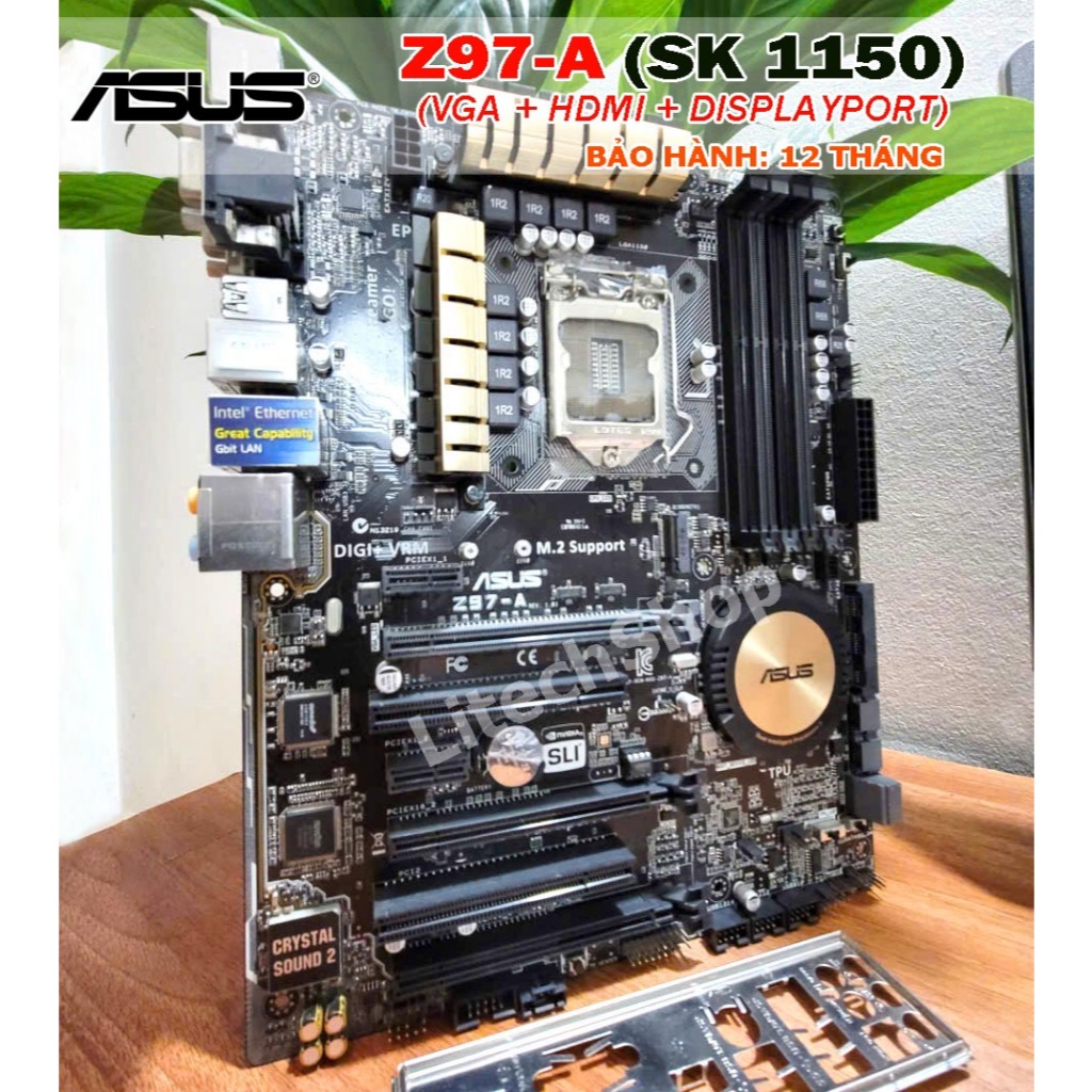 Mainboard ASUS Z97-A | Socket 1150 | DDR3 | Có DisplayPort | Chạy i5 i7 Gen 4 |. Bảo hành 12 tháng. 
