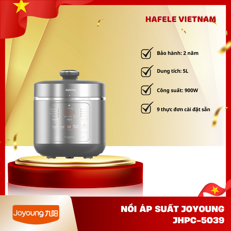 Nồi Cơm Áp Suất Joyoung JHPC-5039 – Lòng Nồi Inox 304 Cao Cấp – Bảo Vệ Quá Nhiệt – FEM