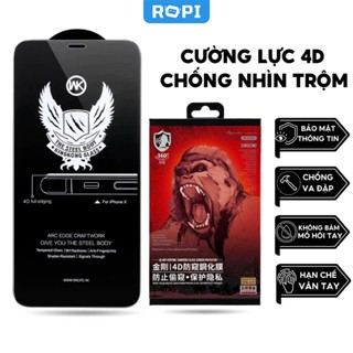 Kính Cường Lực 4D Chống Nhìn Trộm DÀNH CHO IPX/XS/XR/11/12/13/14/15/16/17pro/plus/Pro/Max