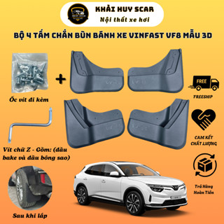 Bộ 4 Tấm Chắn Bùn Ô Tô Vinfast VF8 Hạn Chế Bùn Đất Bắn Lên Xe Mẫu 3D Mới Kèm Theo Đầy Đủ Phụ Kiện