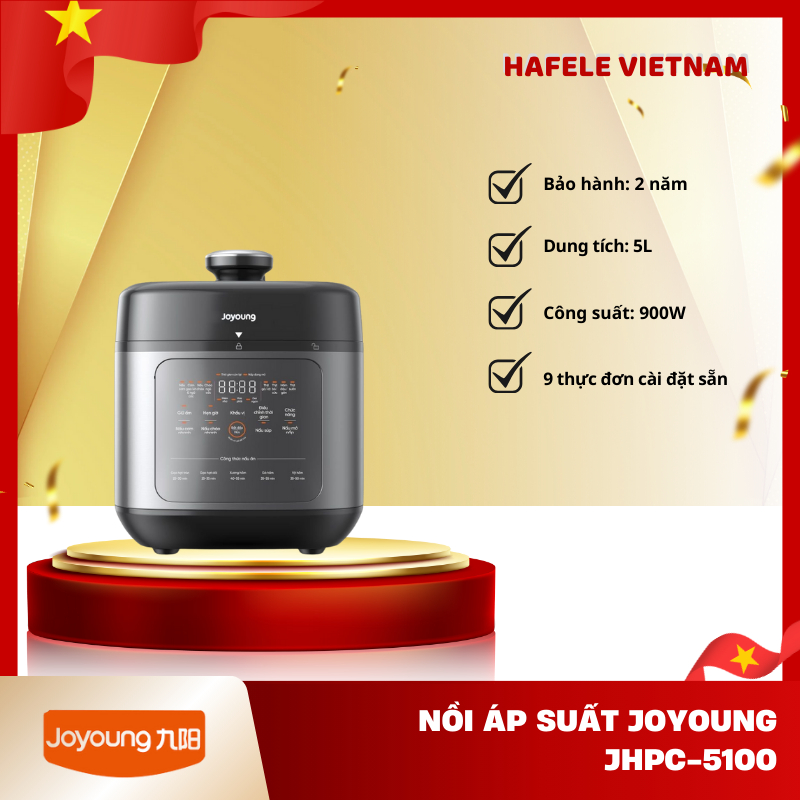 Nồi Cơm Áp Suất Joyoung JHPC-5100 – 15 Tính Năng Bảo Vệ An Toàn – Bảo Hành 24 Tháng – FEM
