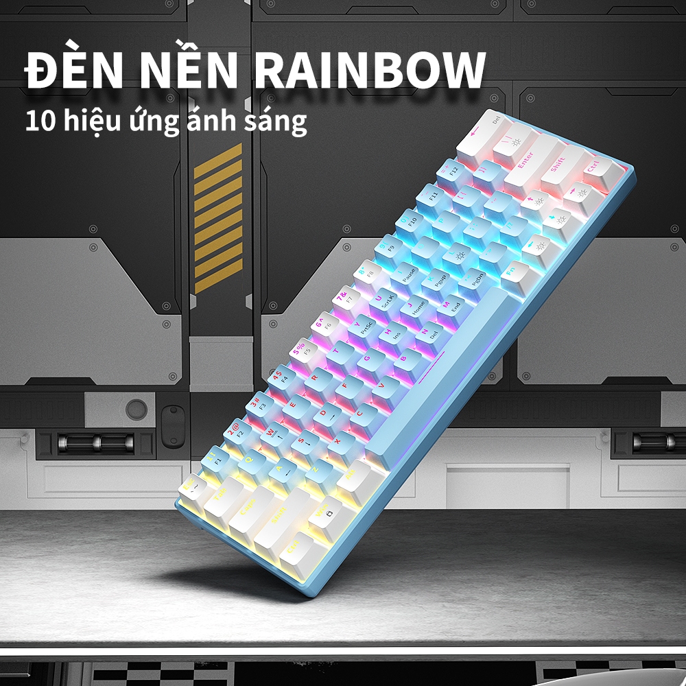 Bàn Phím Cơ Gaming 63 Phím ZIFRIEND T62, LED RGB, Type-C Có Dây, Red/Blue Switch, Hotswap, Win/Mac | BigBuy360 - bigbuy360.vn