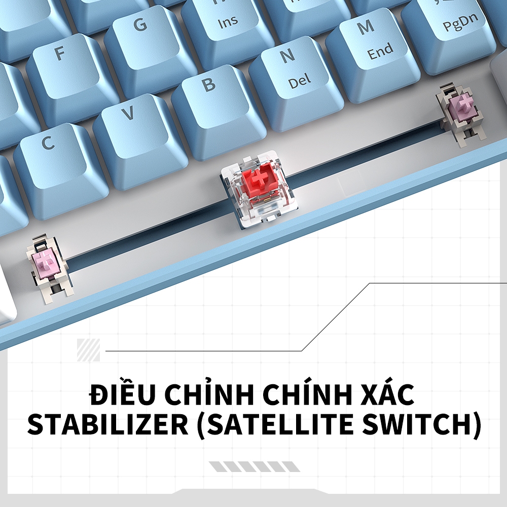 Bàn Phím Cơ Gaming 63 Phím ZIFRIEND T62, LED RGB, Type-C Có Dây, Red/Blue Switch, Hotswap, Win/Mac | BigBuy360 - bigbuy360.vn
