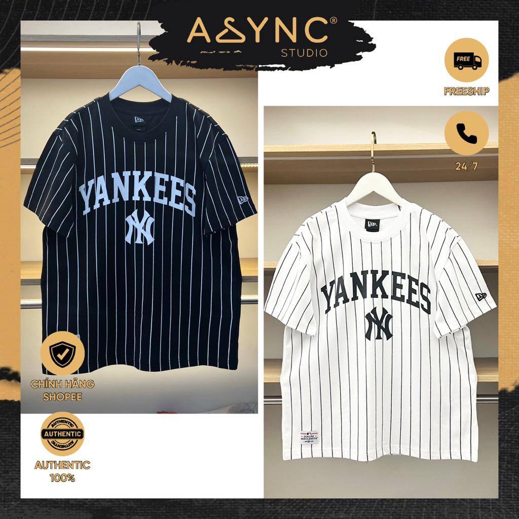 Áo Thun New Era New York Sọc Đen Trắng CODE: 12820064 12820065 - Async Studio