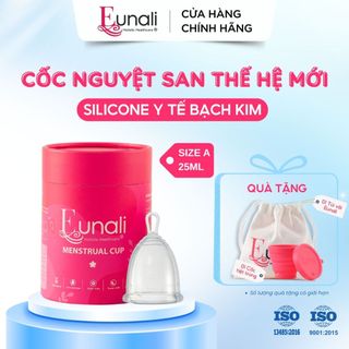[Cốc Nguyệt San Size A 25ml] Silicone Y Tế Bạch Kim | Cốc Nguyệt San Thế Hệ Mới Eunali Chính Hãng