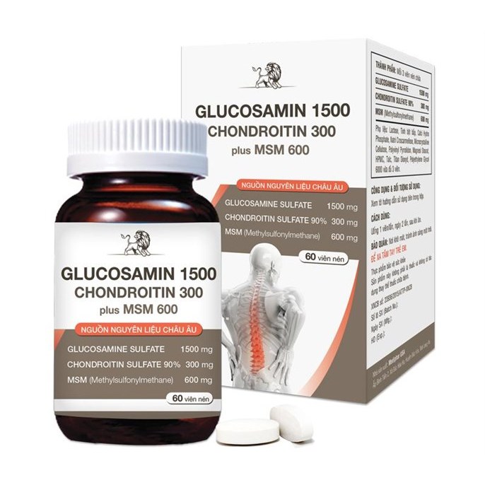 GLUCOSAMIN 1500 CHONDROITIN 300 MSM 600 Hỗ trợ xương khớp