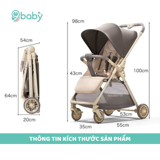 Xe Đẩy Cho Bé Baobaohao A12 Chính Hãng, Xe Đẩy Gấp Gọn Điều Chỉnh 3 Tư Thế, Có Giảm Xóc An Toàn