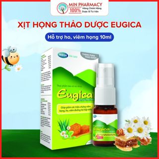 Xịt họng Thảo dược EUGICA Hỗ trợ ho, viêm họng 10ml - Mipharmacy