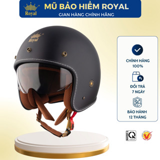Mũ Bảo Hiểm Royal Chính Hãng M20KA Kính Âm Che Nắng Mưa Hạn Chế Tia UV, Mũ Nón Bảo Hiểm 3/4 Royal Phong Cách Hợp Nam Nữ