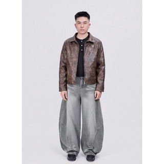 Áo Khoác Da STEVE URBANIA LEATHER JACKET Form Crop Đính Tag, Áo khoác varsity da cao cấp nhập khẩu - AK13