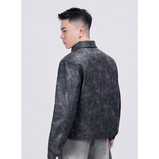 Áo Khoác Da STEVE URBANIA LEATHER JACKET Form Crop Đính Tag, Áo khoác varsity da cao cấp nhập khẩu - AK13