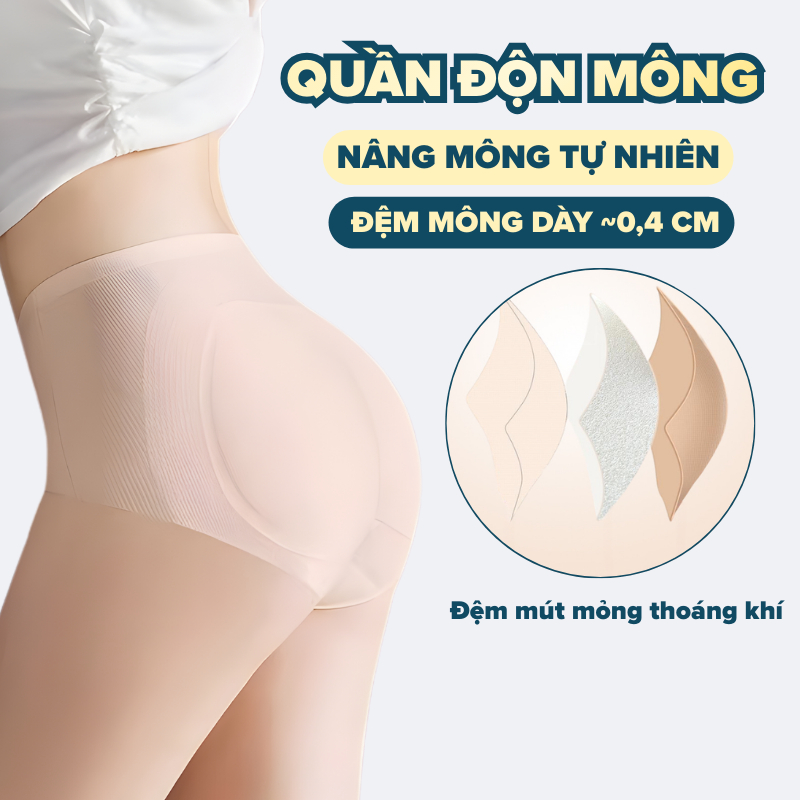 Quần Độn V3 Nữ Su Siêu Mỏng Tự Nhiên Liền Không Đường May Tàn Hình Không Lộ Viền MEYLI N2055