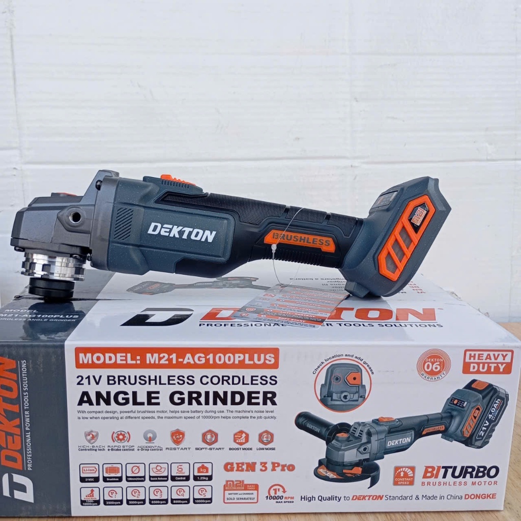 Thân máy mài pin DEKTON M21-AG100PLUS, dùng lưỡi 100mm