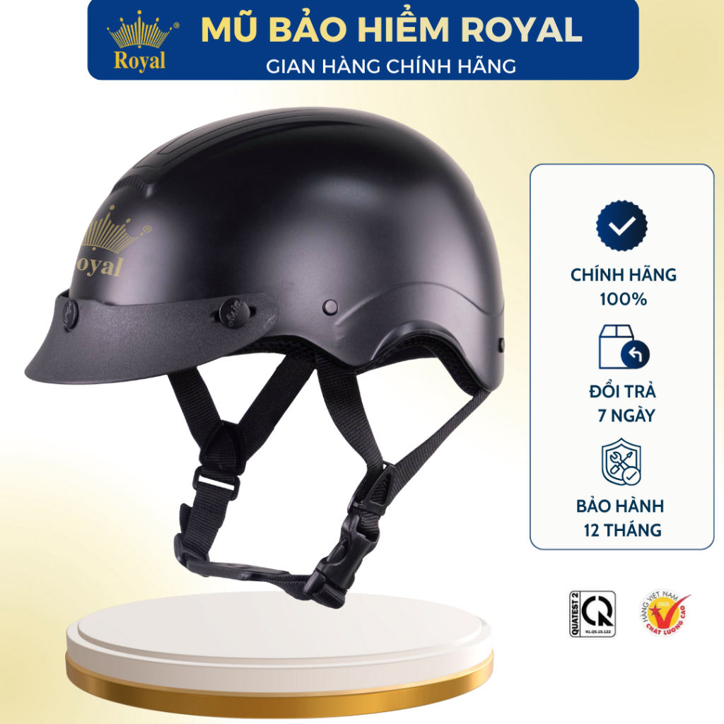 Mũ Bảo Hiểm Royal M103 Chính Hãng Hợp Nam Nữ, Nón Bảo Hiểm Nửa Đầu Gọn Nhẹ