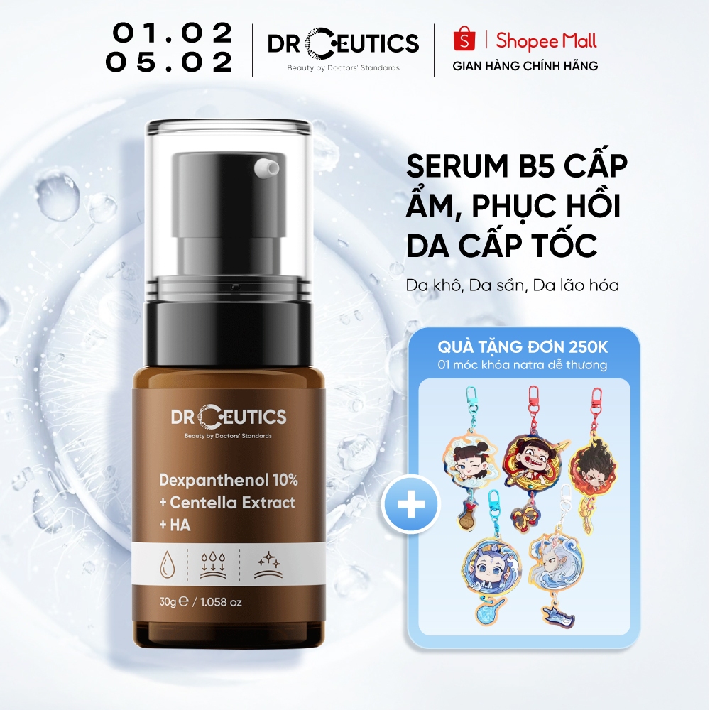DRCEUTICS Serum B5 DrCeutics Cấp Ẩm Và Phục Hồi Da Dexpanthenol 10% + Centella Extract + HA (30g)