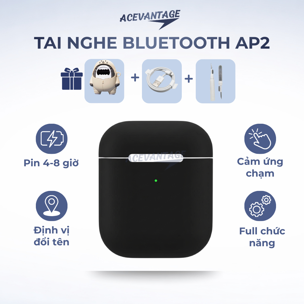 Tai Nghe Bluetooth A2, Tai Nghe Không Dây Đổi Tên - Định Vị - Pin 8H