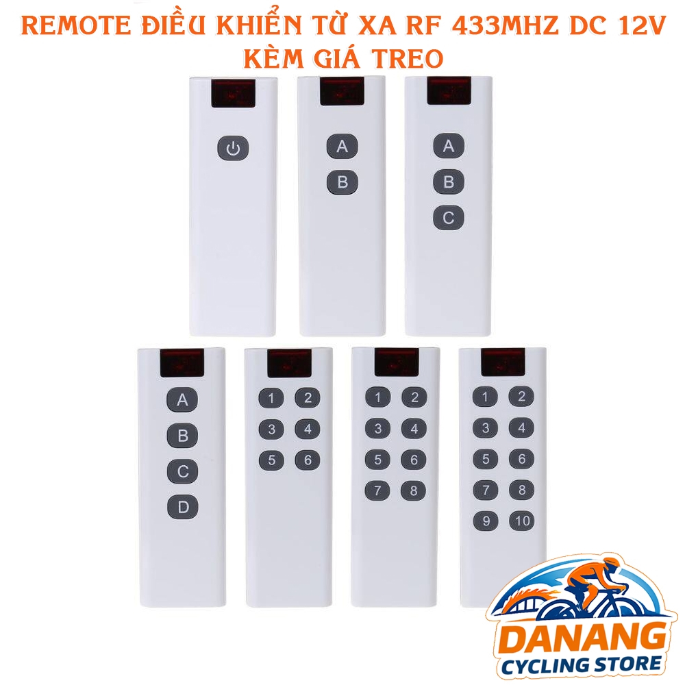 Remote Điều Khiển Từ Xa RF 433MHz DC 12V – Kèm Giá Treo