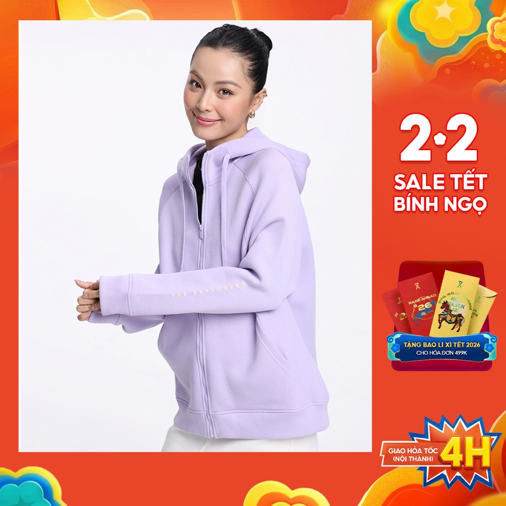 Áo Khoác Nữ Couple TX Original Thun 2 Da Form Oversize WOK 2063