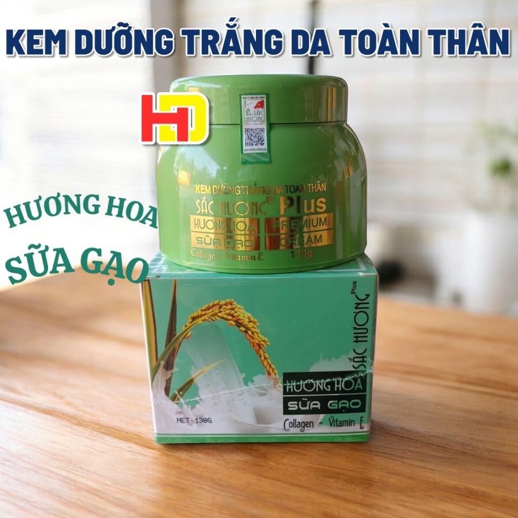 kem sắc hương body trắng da sữa gạo collagen