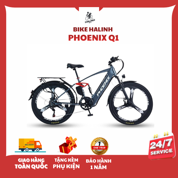 Xe Đạp Trợ Lực Điện Phoenix Q1 - Hệ Thống Giảm Xóc Kép Thể Thao - Vành Đúc Chắc Chắn