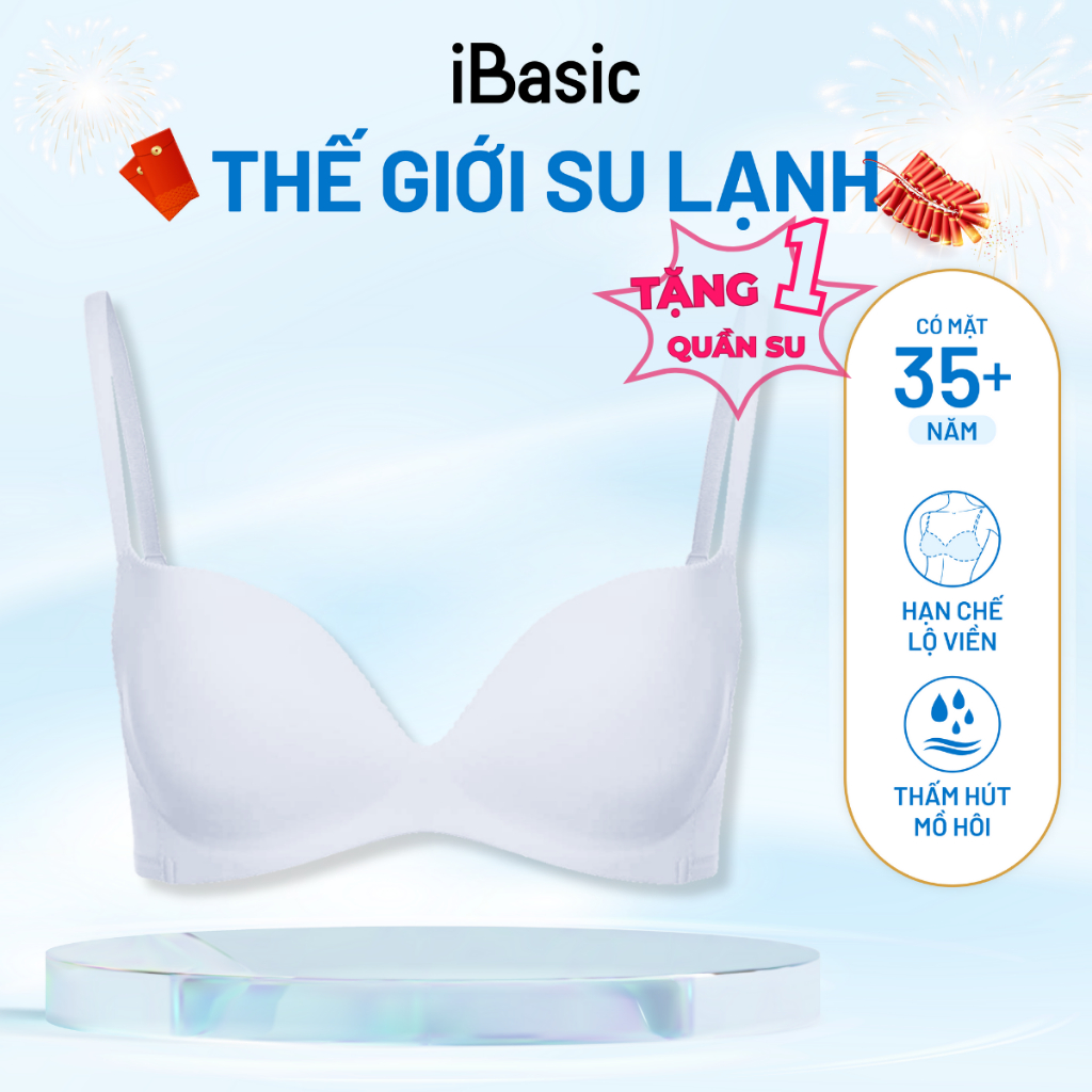 Áo ngực su mút vừa iBasic không đường may lazercut BRAW033