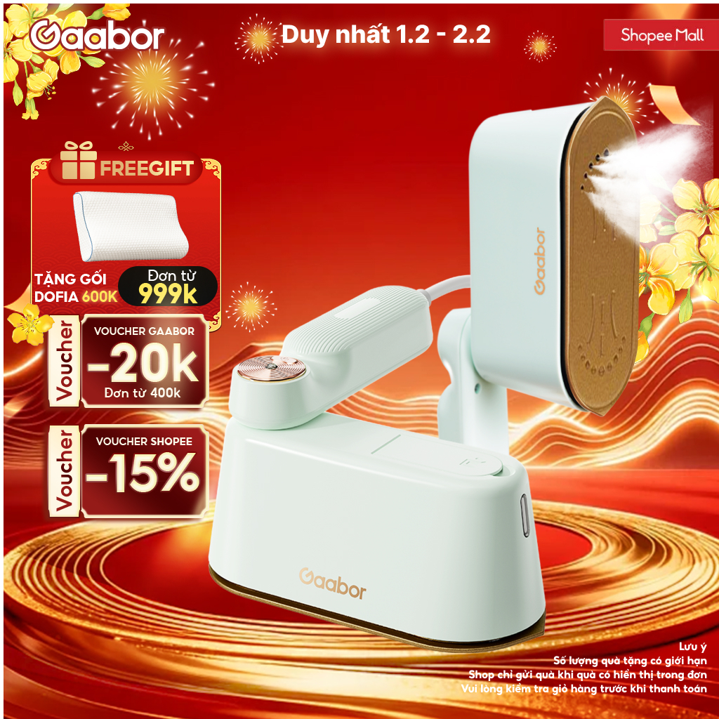 Bàn ủi hơi nước cầm tay Gaabor HM-M01A 2in1 thích hợp cho mọi loại vải bàn là cầm tay bàn ủi hơi nướ
