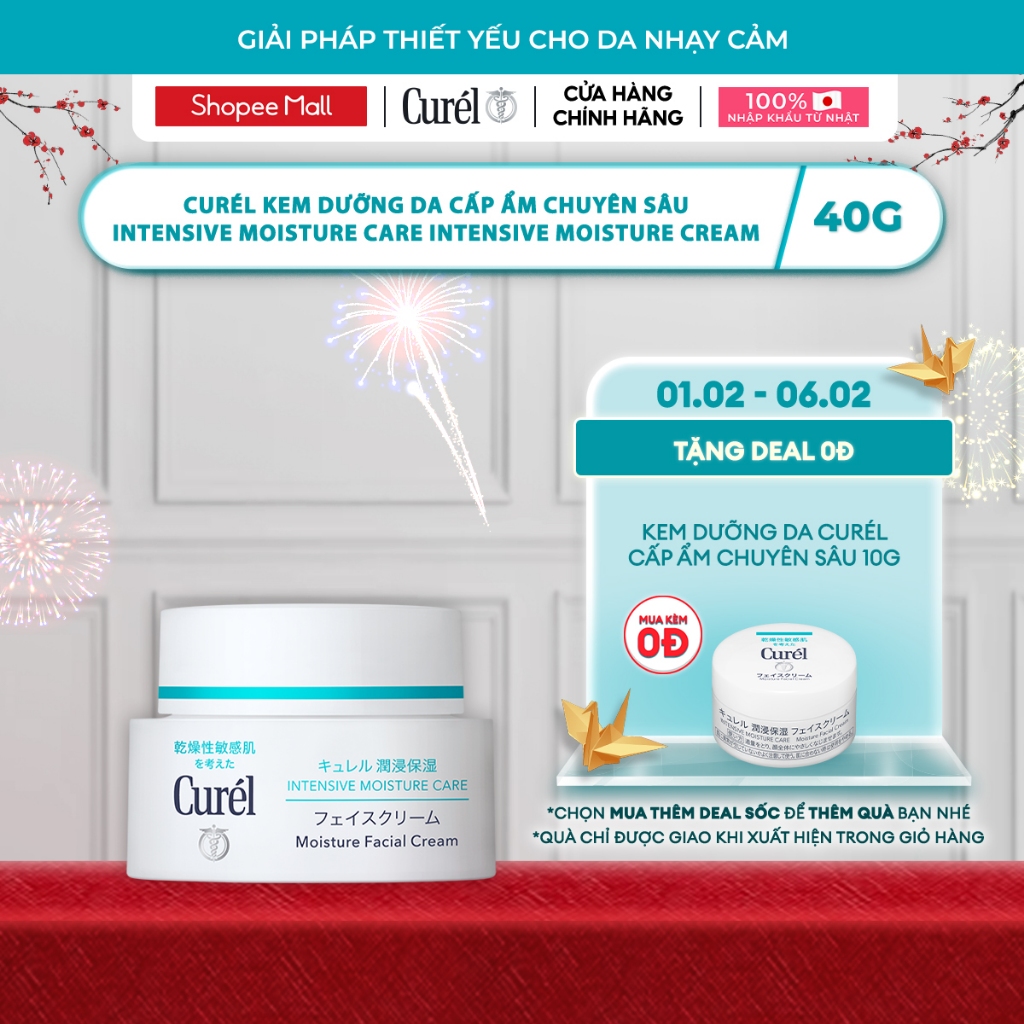Cấp Ẩm Chuyên Sâu - Kem Dưỡng Da Curel Intensive Moisture Care Intensive Moisture Cream 40g