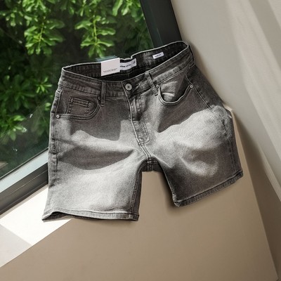 [N] Quần Short Rayon Slimfit Gray V1, Chất Vải Cotton Rayon Thoải Mái, QS0135, SOME HOW STORE