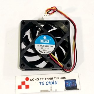 Quạt 7Cm, Dày 1.5Cm / Điện áp DC 12V, Loại 3 dây đầu cắm 3 Pin (NEW)