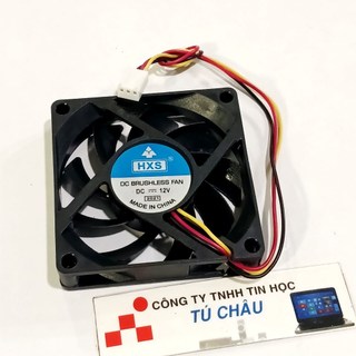 Quạt 7Cm, Dày 1.5Cm / Điện áp DC 12V, Loại 3 dây đầu cắm 3 Pin (NEW)