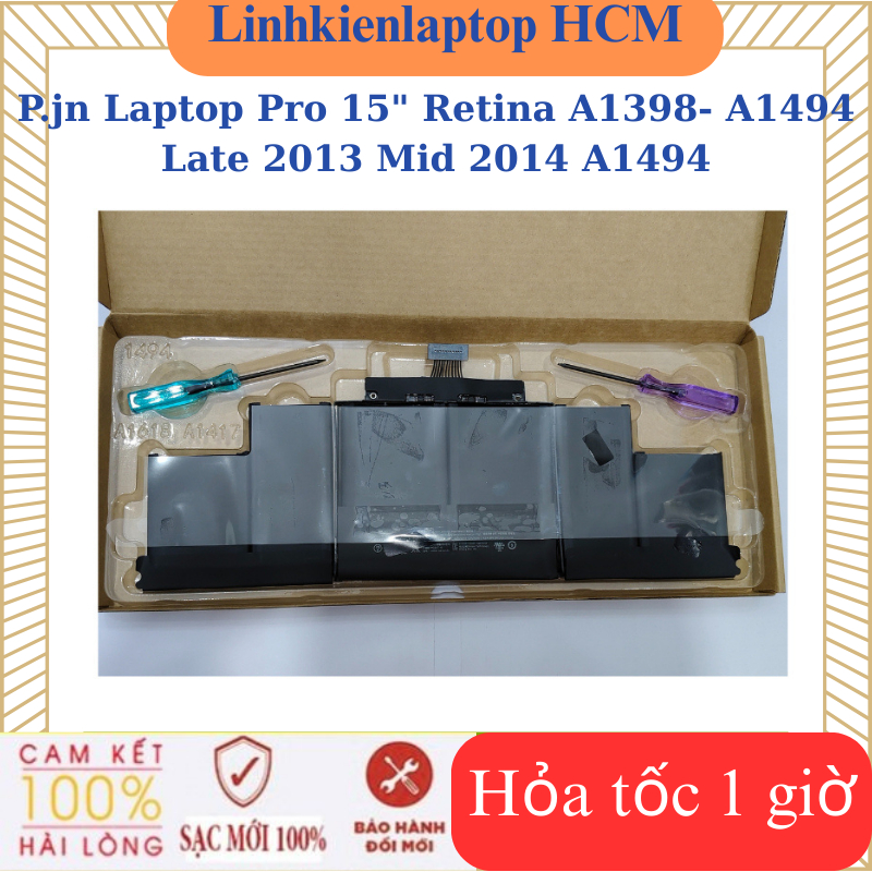 Sạc Pin Laptop Pro 15" Retina A1398- A1494 Late 2013 Mid 2014 A1494