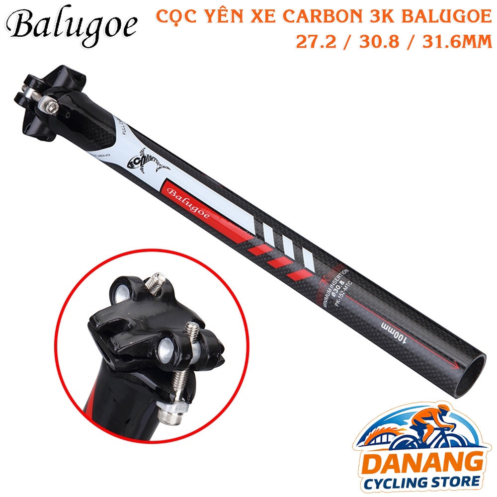 Cọc Yên Xe Đạp Carbon BALUGOE – Size 27.2 / 30.8 / 31.6mm