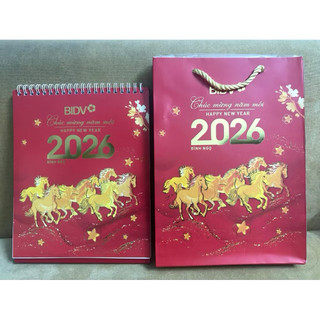 Hàng tặng - Bộ lịch bàn 2026 - Tri ân khách hàng - Logo ngẫu nhiên