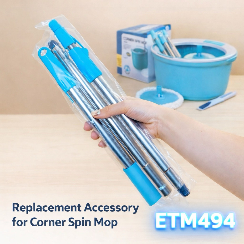 Phụ Kiện Cây Inox 3 Đoạn ETM494 - Lắp Chuẩn Bộ Lau Nhà ETM494 / ETM498 - DVINCE TrueLock