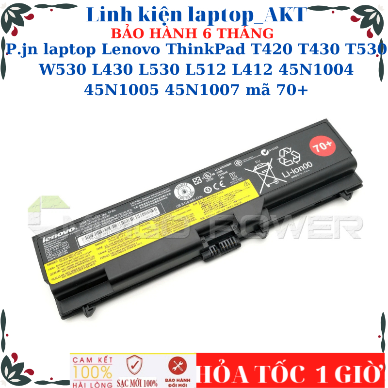 Sạc Pin Laptop Lenovo ThinkPad T420 T430 T530 W530 L430 L530 L512 L412 45N1004 45N1005 45N1007 mã 70