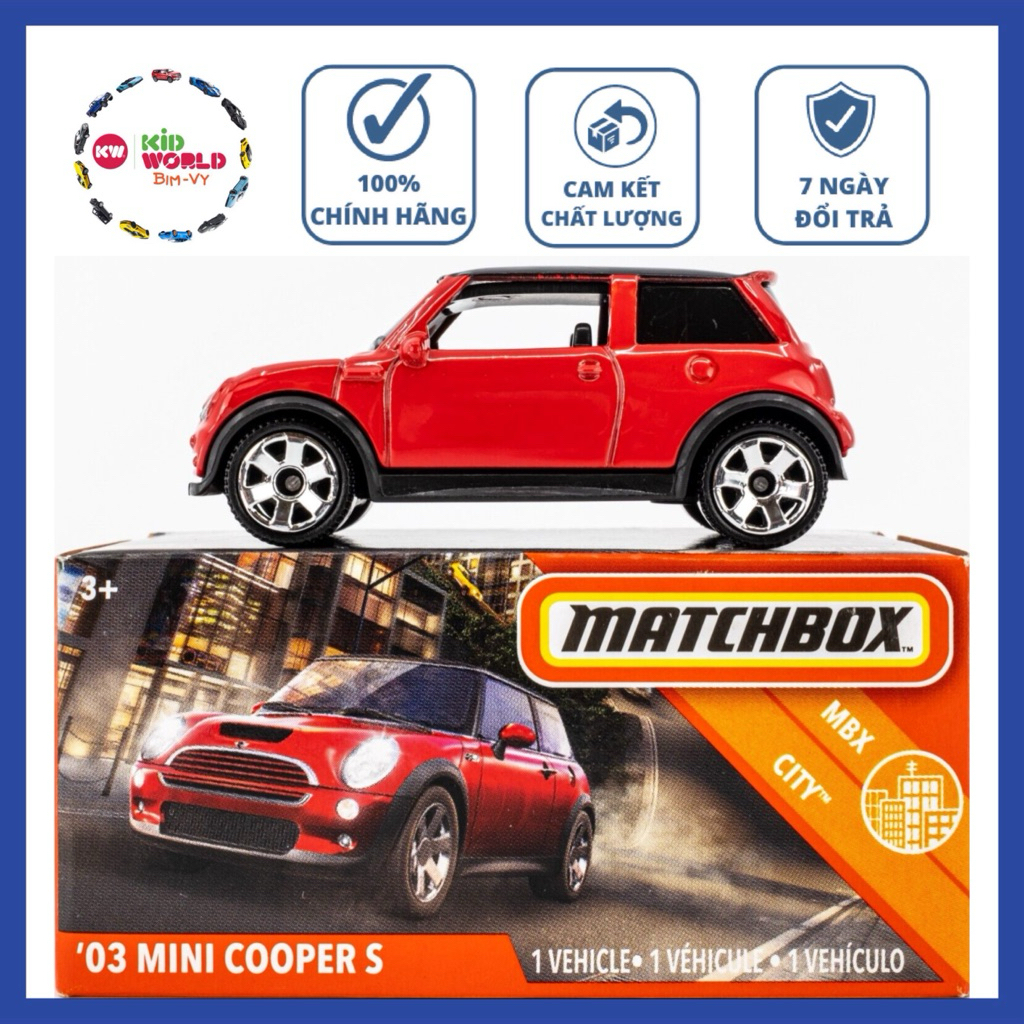Xe mô hình Matchbox Box '03 Mini Cooper S 39/100. Tỷ lệ 1:64.