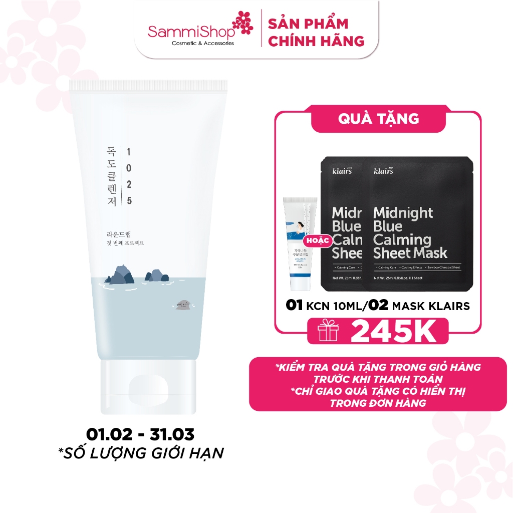 Round Lab Sữa rửa mặt 1025 Dokdo Cleanser 150ml