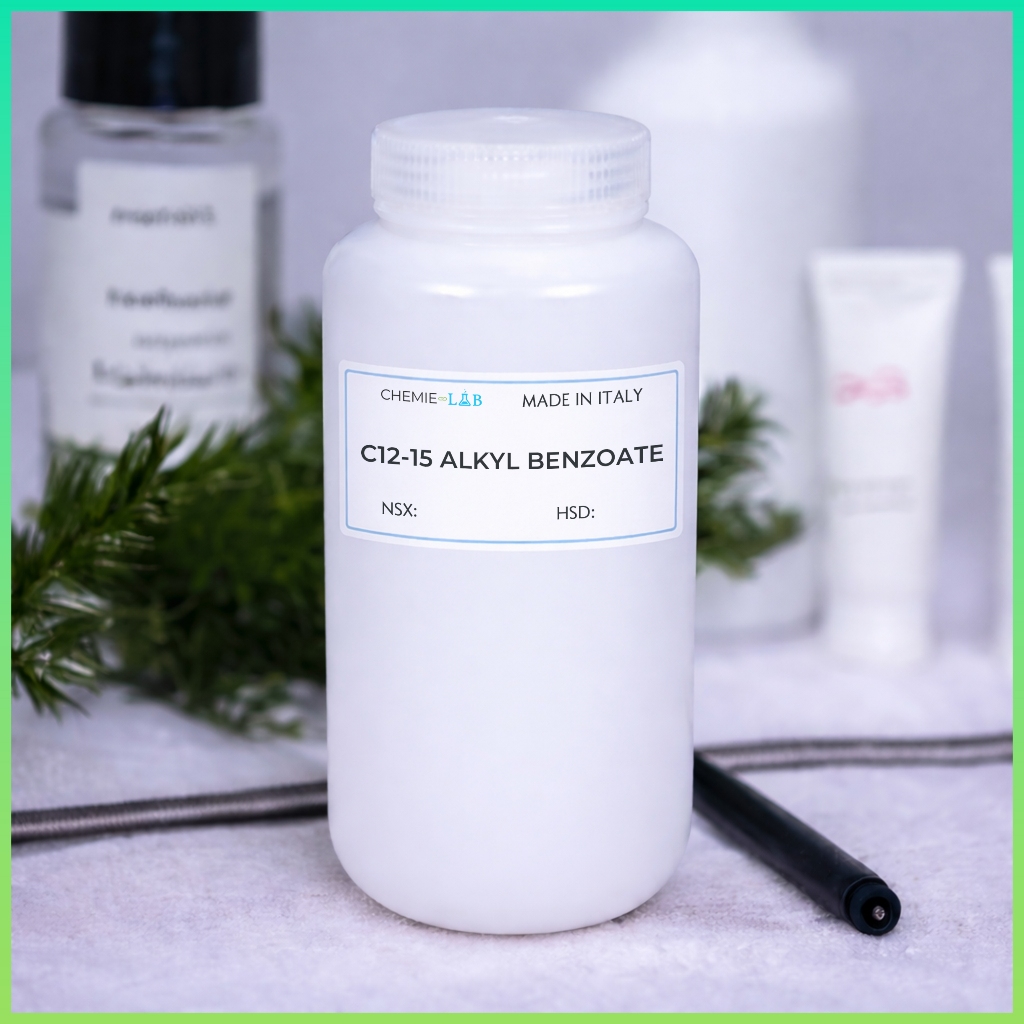 100-500ml 𝗖𝟭𝟮-𝟭𝟱 𝗔𝗹𝗸𝘆𝗹 𝗕𝗲𝗻𝘇𝗼𝗮𝘁𝗲 chất làm mềm da - Nguyên liệu mỹ phẩm Chemielab