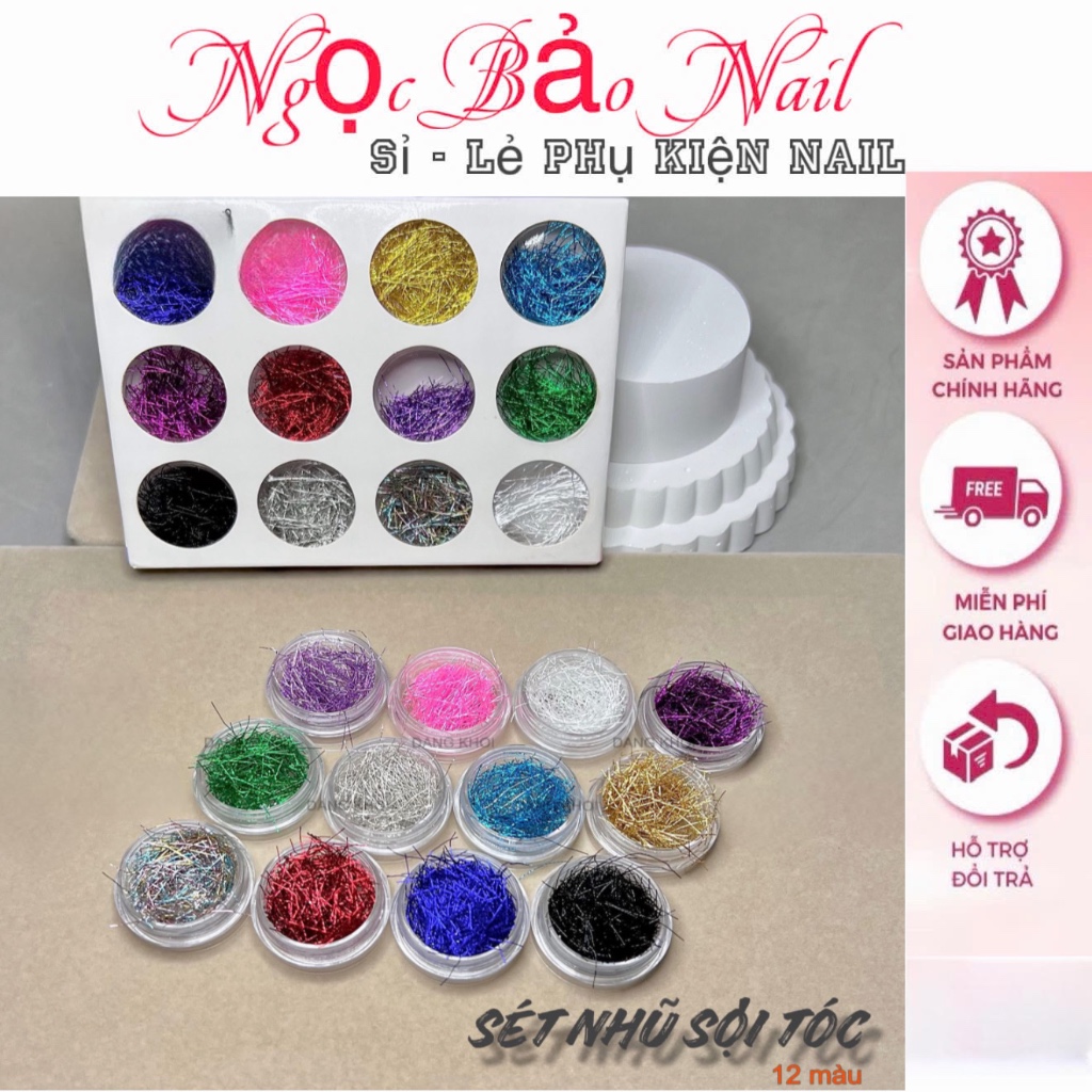 Set Nhũ Sợi , Nhũ Trang Trí ( 12hũ)
