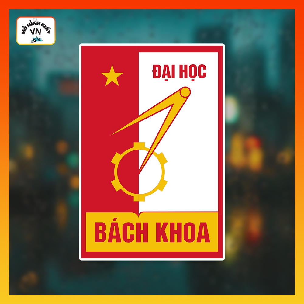 Combo 72 Sticker Đại học Bách Khoa Hà Nội (Decal HUST) Cao Cấp, Chống Nước - MohinhgiayVN