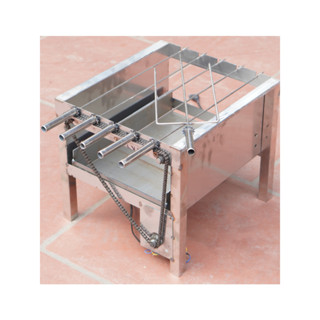 [GIÁ TẬN XƯỞNG] Máy Nướng Chả Mini Tự Động - Lò Quay Gà Vịt Than Hoa Có Mô Tơ 220v, Kèm 5 Xiên Đơn & 1 Xiên Gà