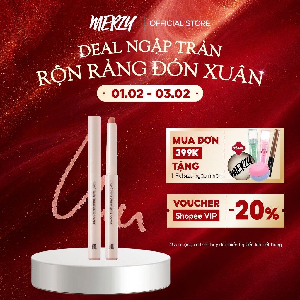 Chì Kẻ Viền Môi Merzy Mood Over Smudging Lip Pencil 0.9g