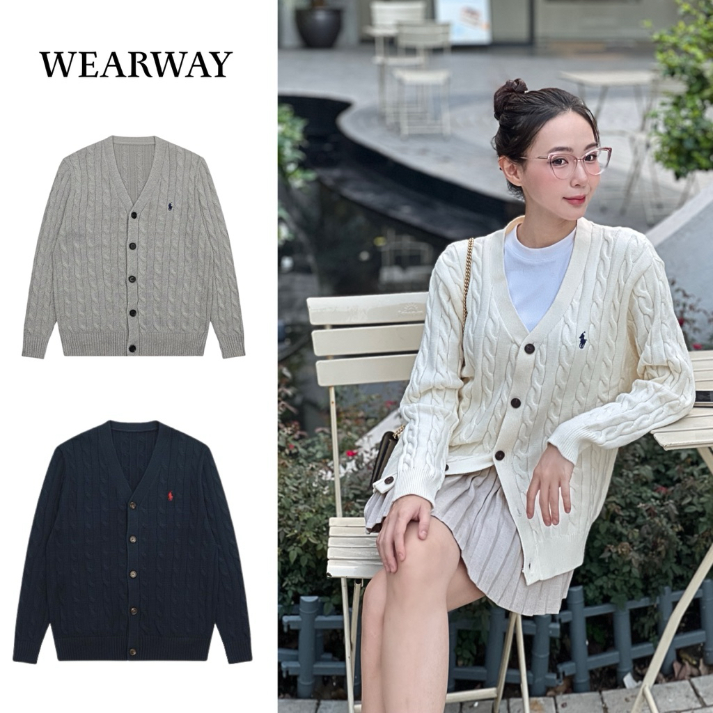 [ XẢ KHO ] Cardigan Len Thừng Thêu Ngựa Cao Cấp By Wearway Chất Len Lông Thỏ Loại 1 Nam Nữ Menswear