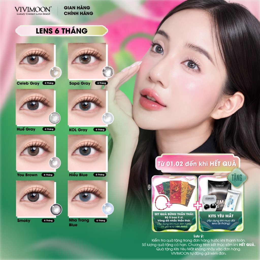 01 chiếc lens cho mắt thở cận Vivimoon