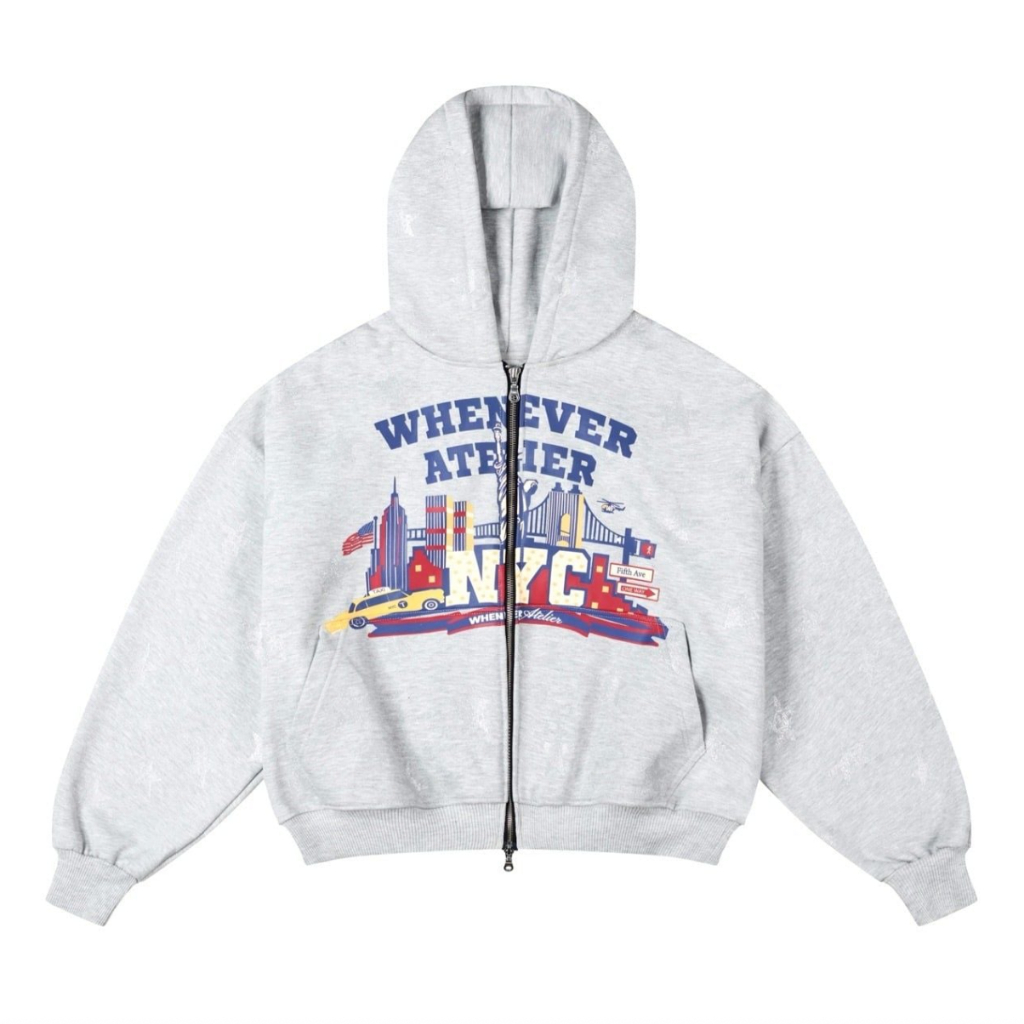 𝐖𝐇𝐄𝐍𝐄𝐕𝐄𝐑 𝐀𝐓𝐄𝐋𝐈𝐄𝐑 | STAR HOODIE ZIP / PREMIUM GREY