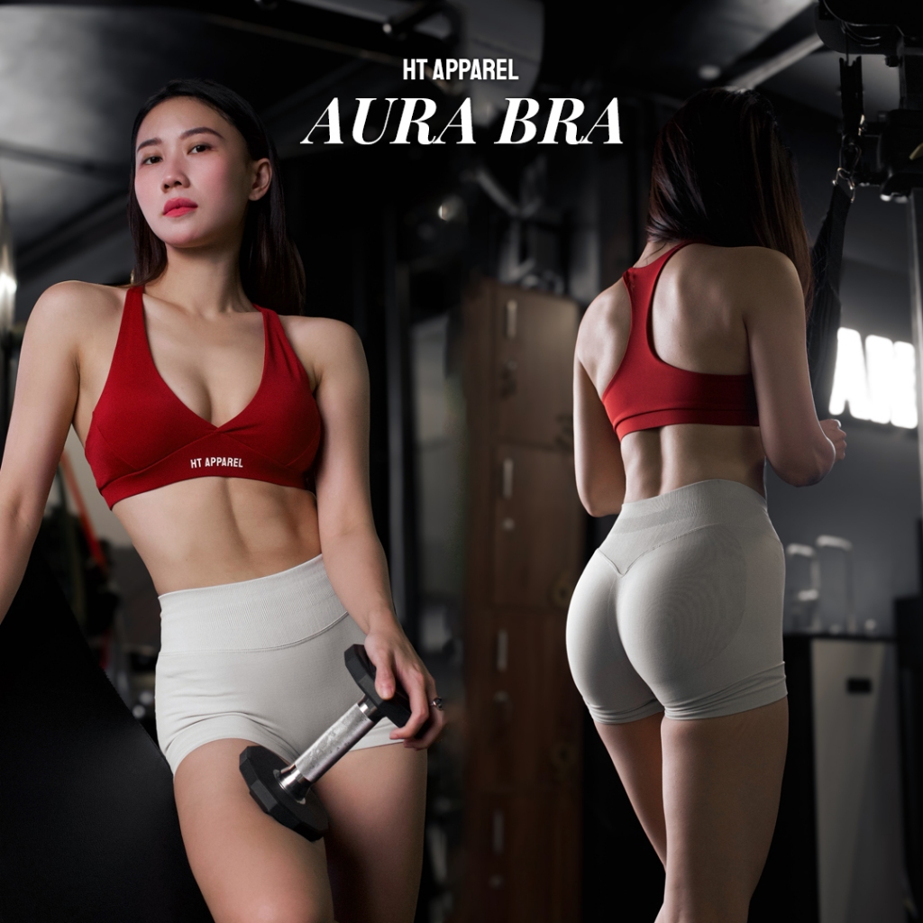 Áo Bra Tập Gym HT Apparel Aura Bra - Áo Tập Gym Thiết Kế Cổ Yếm Co Giãn 4 Chiều, Tôn Dáng, Sẵn Mút C