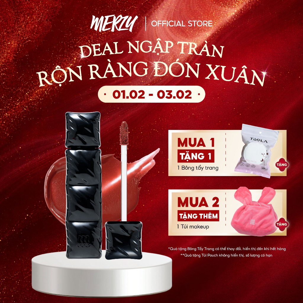 [V6 PUFFER] Son Kem Lì Merzy Puffer Velvet Tint 3.7g