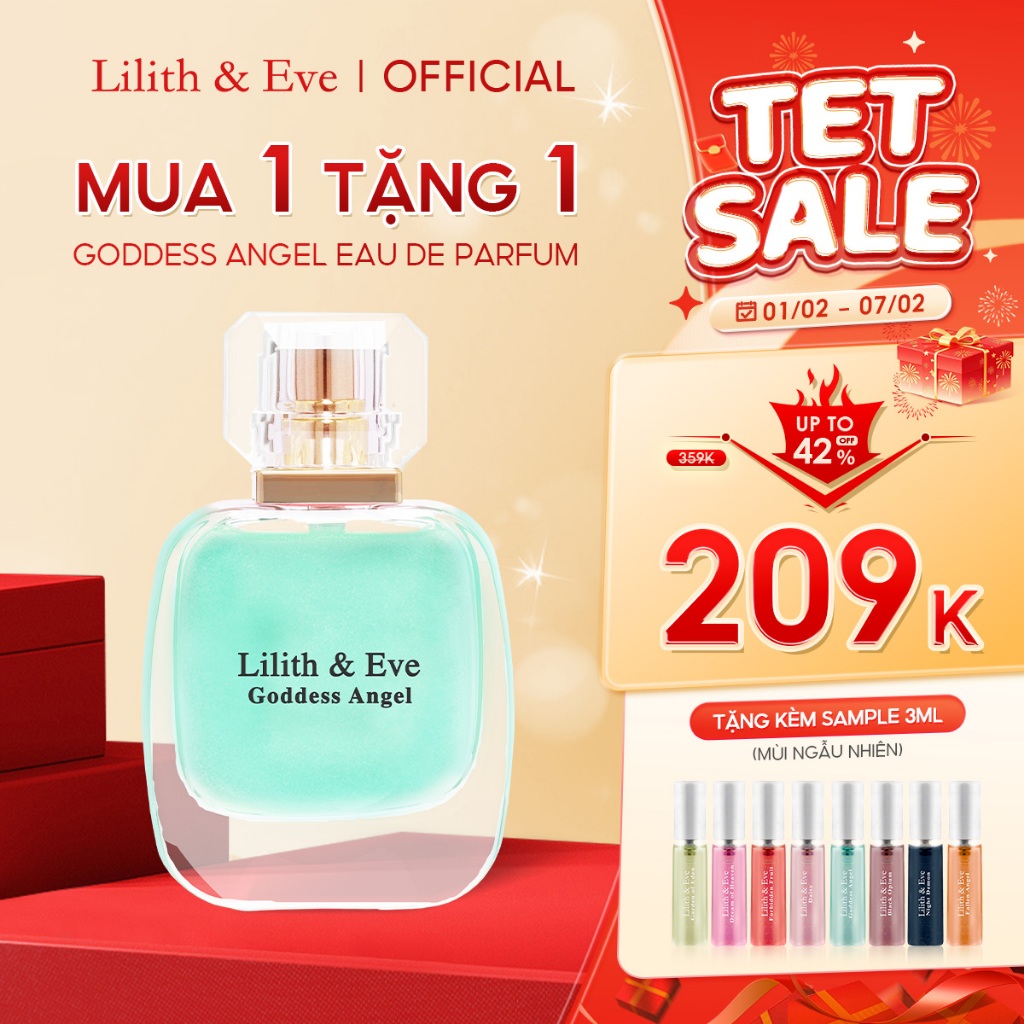 Nước hoa Lilith and Eve Goddess Angel Eau De Parfum 30ml mùi hương ngọt ngào tinh dầu nước hoa lưu h