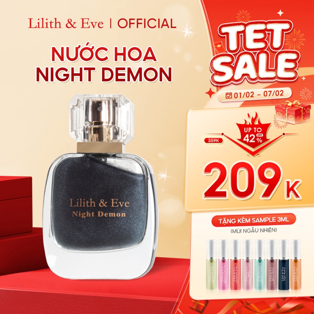 Nước hoa Lilith and Eve Night Demon Eau de Perfum 30ml nhóm hương gỗ tinh hương thơm lâu cuốn hút 5h