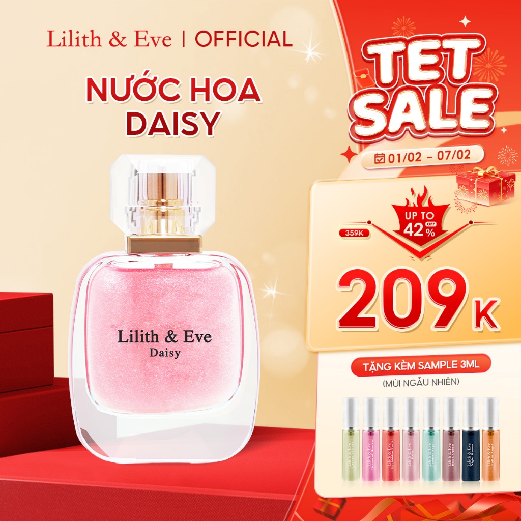 【Quà Tết】Tinh dầu nước hoa Lilith and Eve Daisy Eau De Parfum 30ml nữ thơm lâu lưu hương lâu cho bod